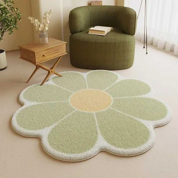 Soft floor mat small fresh flower carpet entrance carpet bedding bathroom door absorbent non slip foot mat Y240102