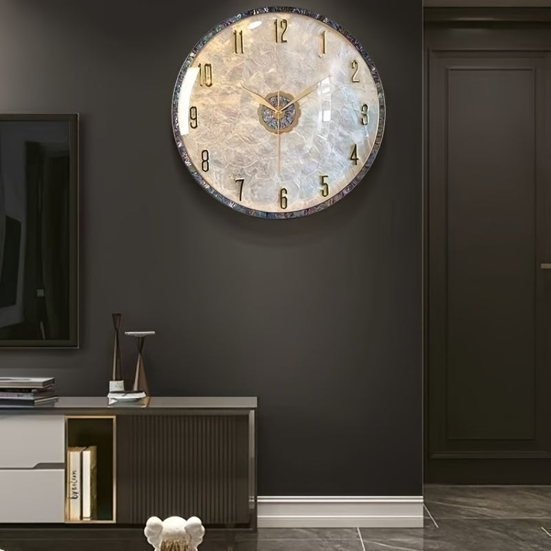 TEMU High Quality And Fashionable Shell Clock, Living Room Decoration Wall Clock restaurant Wall Clock Christmas Gift
