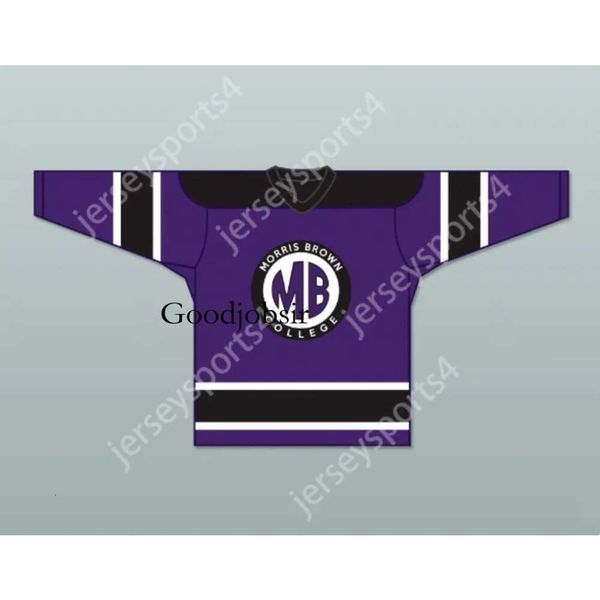 Gdsir Custom MARTIN MORRIS BROWN COLLEGE HOCKEY JERSEY NEW Top Ed S-M-L-XL-XXL-3XL-4XL-5XL-6XL
