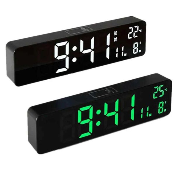 New modern dual alarm digital clock with VO control - enhanced precision electronic timing temperature Y250111