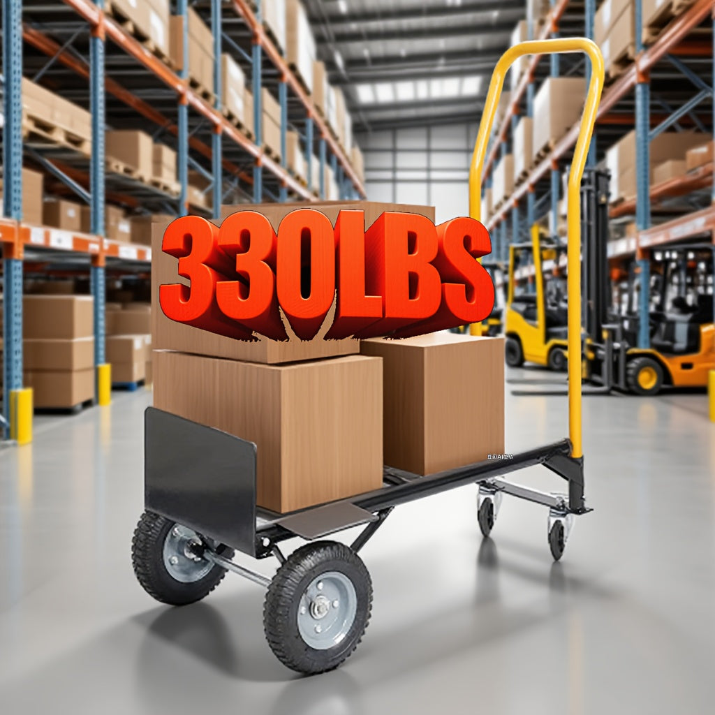 TEMU 2-in-1 Heavy Duty Hand Truck | Folding Hand Truck Dolly | Heavy-duty Platform Cart | Convertible Cart | Swivel Wheels | Folding Platform | Truck