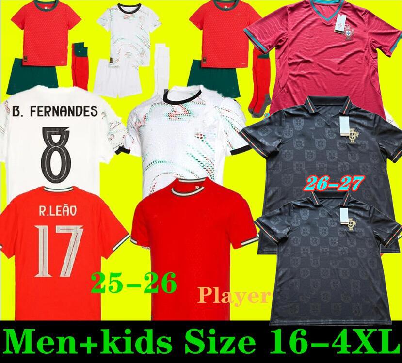 2025 Portuguesa portugal soccer Jerseys Ronaldo men kids kit FANS player version 25 26 CR7 DANILO Football shiirts BRUNO FERNANDES JOAO FELIX RUBEN