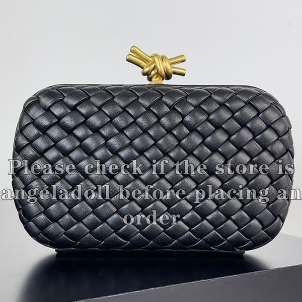10A Mirror Quality Designer Knot Minaudiere Clutch Bags Mini Womens Party Evening Bag Woven Real Intreccio Leather Lambskin Purse Luxurys Ha