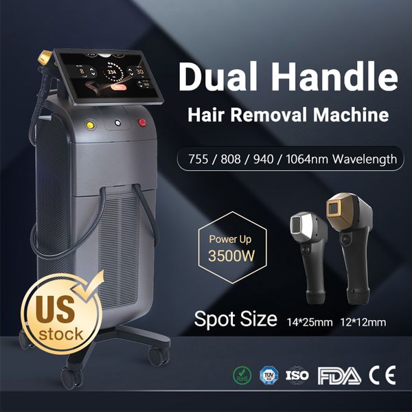2025 soprano titanium 755nm 808nm 1064nm 940nm 4 waves Diode Laser Hair Removal machine 3 years warranty