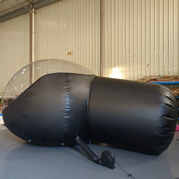 Clear Resort Black Inflatable Bubble Tent Transparent Dome Camping House Portable Hotel For Outdoor Observing The Stars