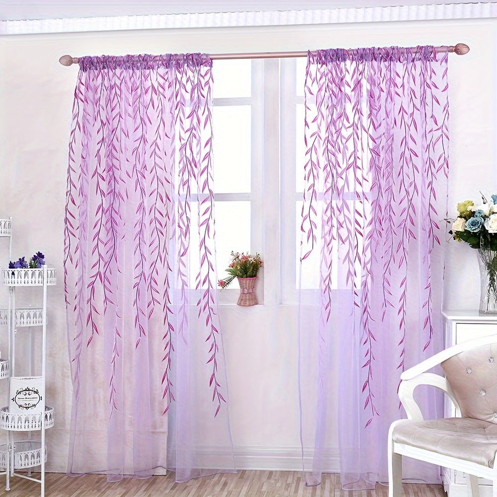 TEMU 2 Pcs Window Curtain, Sheer Curtain Panels For Living Room, Bedroom, Balcony (39in X 78.7in)