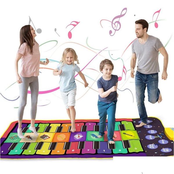 Keyboards Piano Kids Musical Mat Duet Keyboard Play 20 Keys or With 8 Instrument Sound 5 Paly Modes Dance Pad Educatinal Toys 23 Dhckt