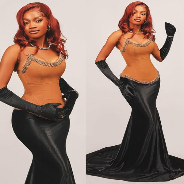 2025 Aso Ebi Prom Dresses Mermaid Evening Gowns For Black Women Formal Gowns For Special Occasions Beaded Birthday Dress Second Reception Go
