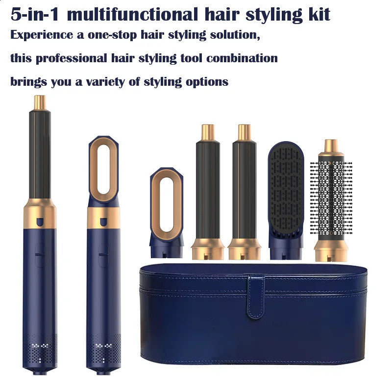 5-in-1 Curled Iron Hair Drying Machine Multiple Hair Styling Machine Straightener with Brushing Hair Device 240918