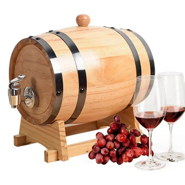 Bar Tools Mini Oak Barrel 1L Wood Vintage Beer Brewing Equipment Keg Home Whiskey Tap Dispenser Rum Port For Wine Items 231211