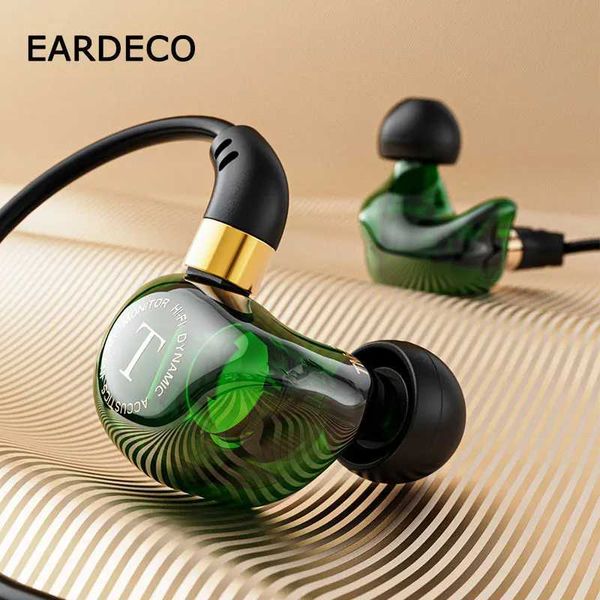 Headset EARDECO HiFi Wired phones Heavy Bass In-ear phone set with Mic Earphone Sport Wire Phone Earbud set Stereo Z241105