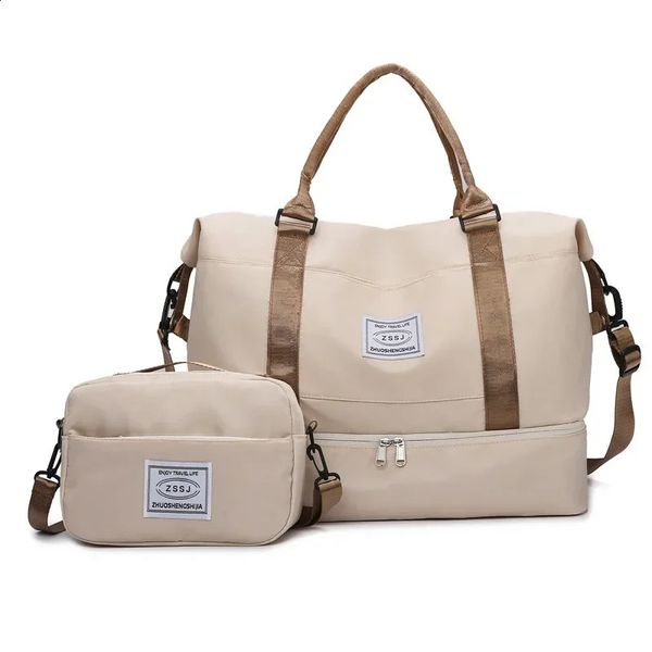 Large Capacity Travel Bag Portable Independent Shoe Compartment Storage Luggage Dry and Wet Separation Swimming Fitness 241231