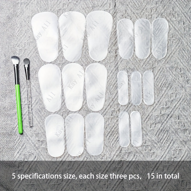 TEMU 15pcs Of Protective Covers For Makeup Brushes, Made From Frosted Eva Material, Which Is Dustproof And Odor. Portable Covers Come In 5 Different