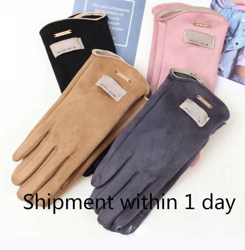Designer glove glove woman winter letter solid Five Fingers UGGGloves for women man keep warm snow Glove trend style wholesale high quality AAAAA