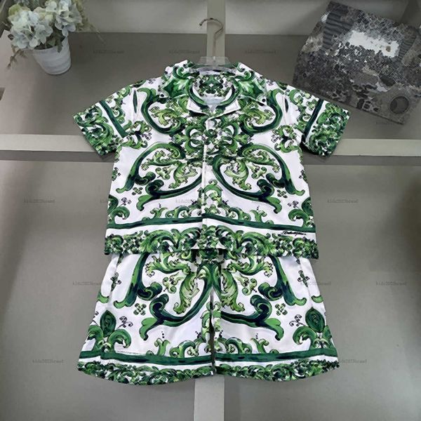 New child tshirt suit baby tracksuits Summer girls T-shirt set kids designer clothes Symmetrical printing short sleeve Shirt and shorts