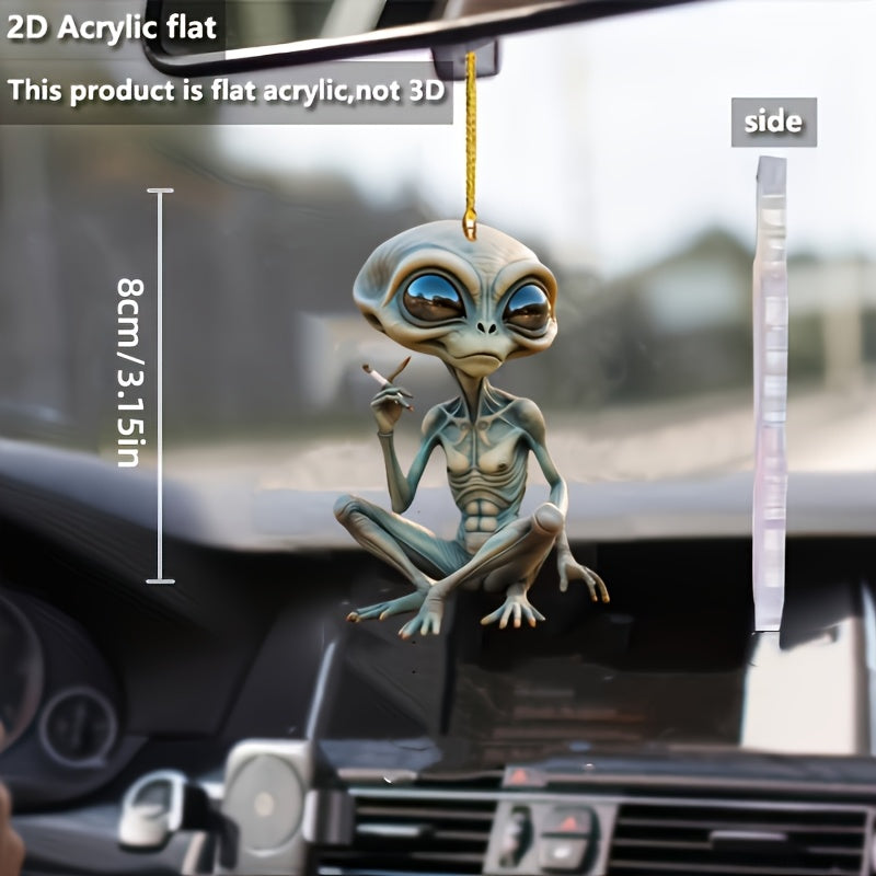 TEMU 2d Flat1pc2d Flat Acrylic Car Pendant Flat Printing, Cute Little Man Series, Cute Little Man, New Acrylic Chain, Suitable For Backpacks, Keys,