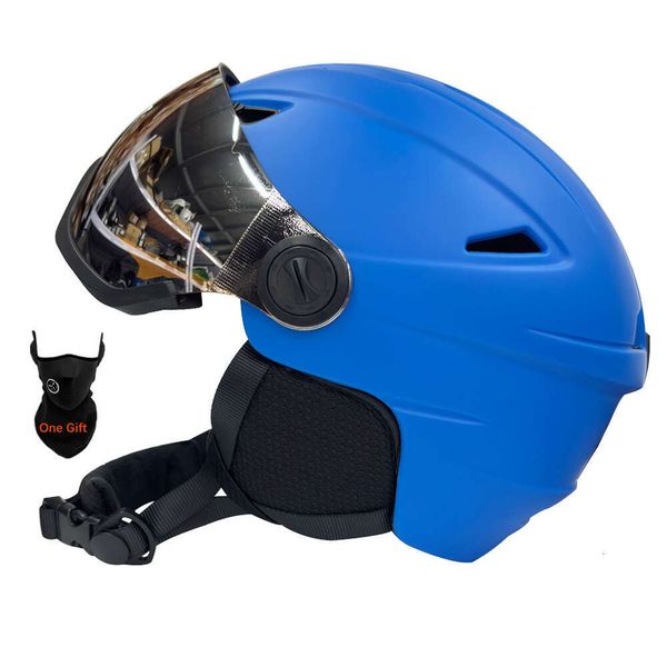 Skiing Goggles Integrally-Molded PC+EPS High-Quality Helmet Outdoor Sports Ski Snowboard Skateboard Helmets with Lens