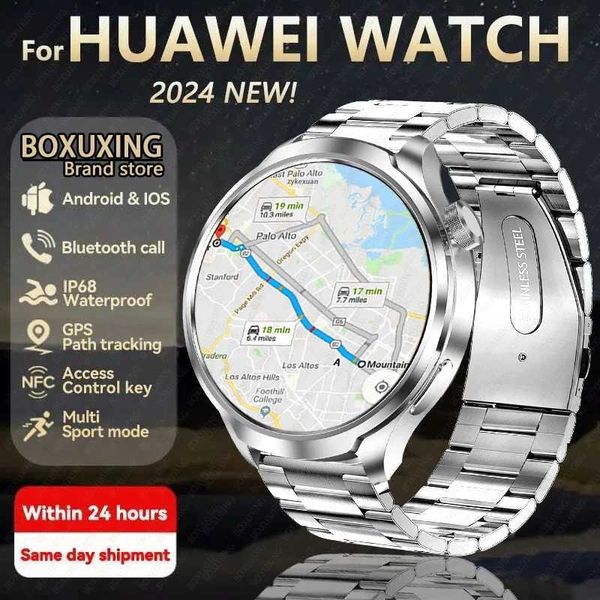 Smart Watches Suitable for Huawei outdoor sports smartwatch mens AMOLED screen NFC GPS compass heart rate waterproof Bluetooth call smartwat
