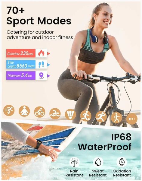 Womens smartwatch 400+watch face-call-womens health 1.27 fitness tracker iPhone smartwatch Android activity X2412261