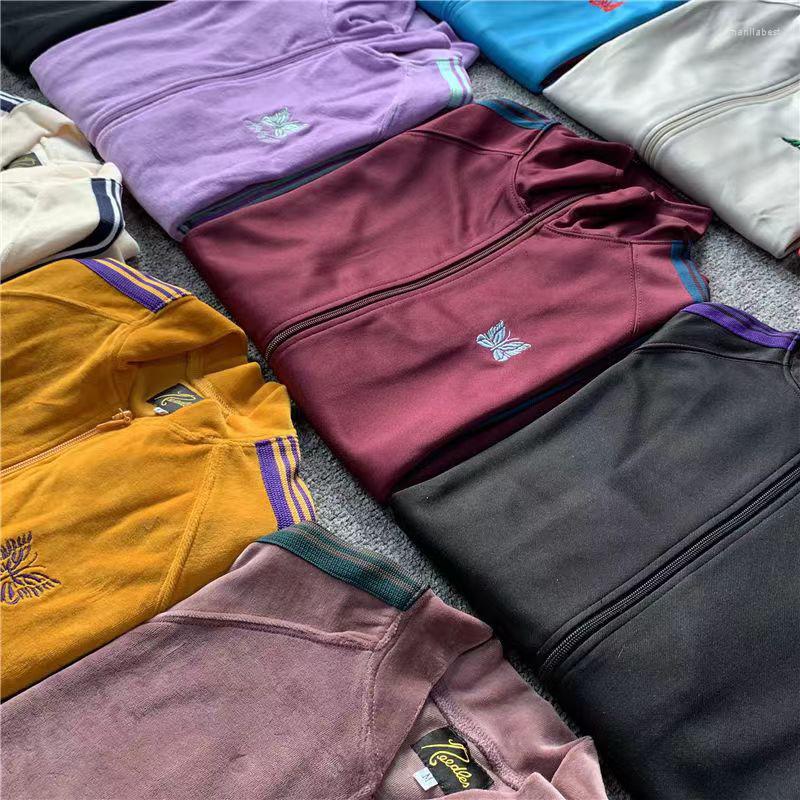 Men&#039;s Jackets 2023 Blue Needles Jacket Men Women 1:1 High Quality Butterfly Embroidery Coats Track AWGE Outerwear