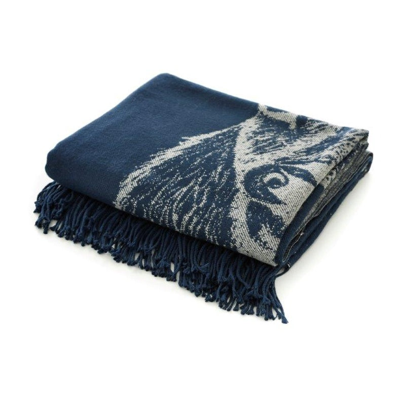 Deyongs Stags Head Acrylic Throw - Navy