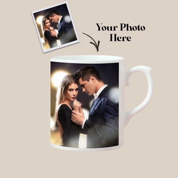 Personalized po cup customized text name cup customized white ceramic coffee cup tea cup surprise gift for friends 240806
