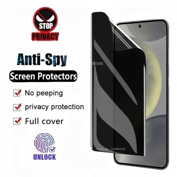 Cell Phone Screen Protectors 2Pcs Full Cover Privacy Hydrogel Film For Redmi 12 10 10A 10C 9 9C 9A 13C Note 13 12 11 Pro 10 10T 9 9S 8 5G Sc