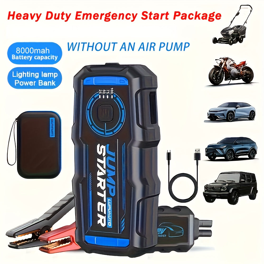 TEMU 50000mah Portable Wireless Car Air Compressor Jump Starter With Air Compressor, Battery Jump Starter Portable , Car Battery Charger Portable For