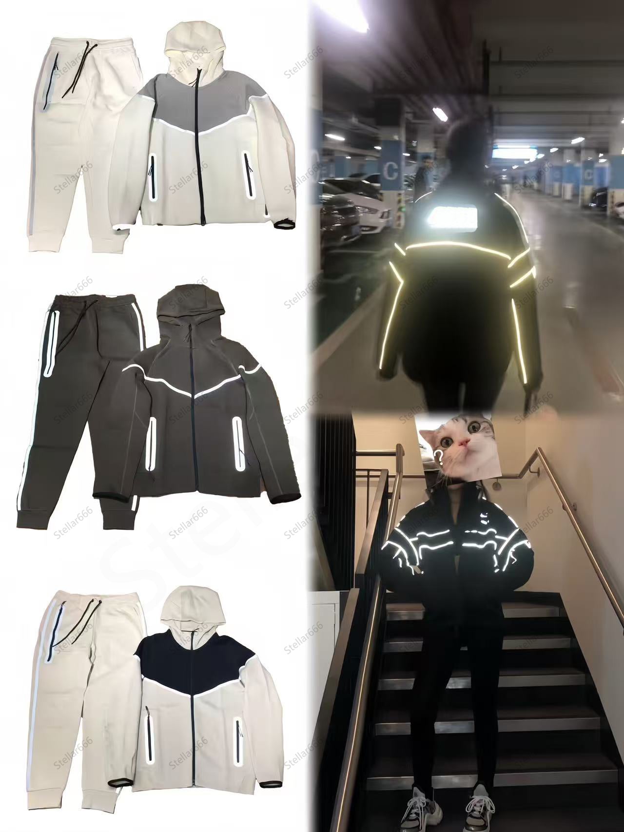 Mens Womens Nocta Hoodies Tracksuits Jackets Tracksuit Tech fleece Full Zip Hooded Sweatshirt Loose Pants Man Black White Various styles