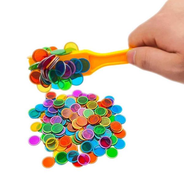 Intelligence toys Montessori Magnetic Bingo Bar Metal Chip Family Game Counting Color Sorting Teaching AIDS Science Education Childrens Toys