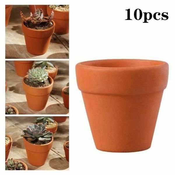 Planters Pots 10Pcs Mini Clay Ceramic Flower Pot Cute Cactus Succulent Nursery Pots Garden Flower Plants Pots Home Craft Table Decoration S2