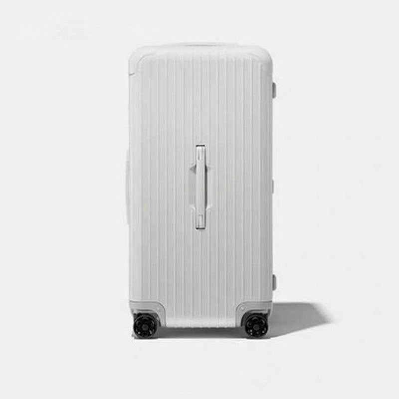 Designer Suitcase Boasting Vertical Stripes, Smooth Gliding Wheels, and a Sturdy Side Handle,sturdy and durable travel luggage.