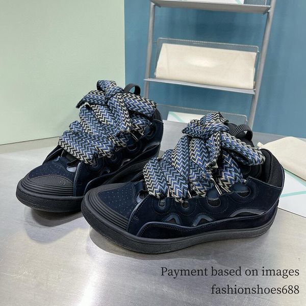 Trendy Dad Shoes Couples Bread Shoes Thick Bottom Thick Wide Lace Thick Skateboarding Shoes Luxury Designer Mens Shoes Womens Shoes Sizes 35