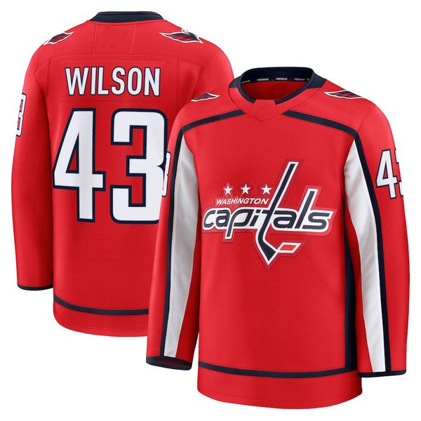 Capital Alex Ovechkin 2024-25 Hockey Jersey T.J. Oshie Nicklas Backstrom Pierre-Luc Dubois Luke Philp Eriks Mateiko Henrik Rybinski Jakob Ch