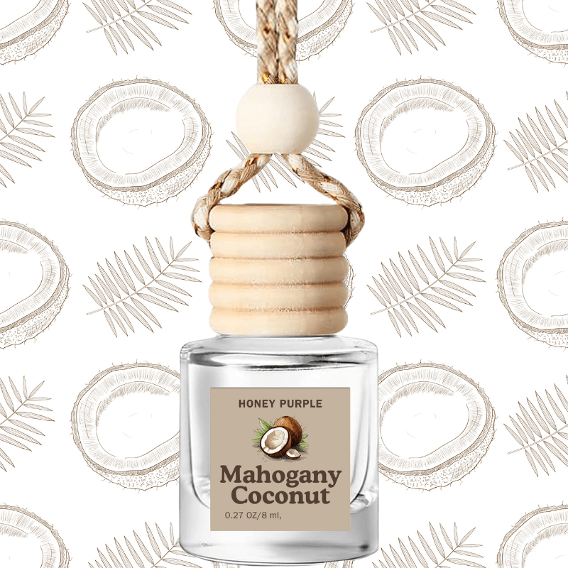 TEMU 8ml Coconut Hanging Car Air Freshener And Essential Oil Diffuser - Automobile Aromatherapy Diffuser Bottle - Christmas Halloween Birthday Gift -