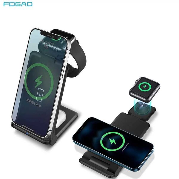 15W Fast Charging 3 in 1 Wireless Charger Stand for iPhone 14 13 12 11 XS XR 8 Chargers Dock For Watch 7 8 Airpods ProM240731