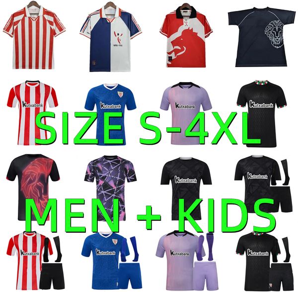 1984 95 97 98 Retro Bilbao GURUZETA Soccer Jerseys 24 25 retro Centenary Athletic YURI A. DJALO SIMON UNAI Football Shirts 2024 2025 WILLIAM