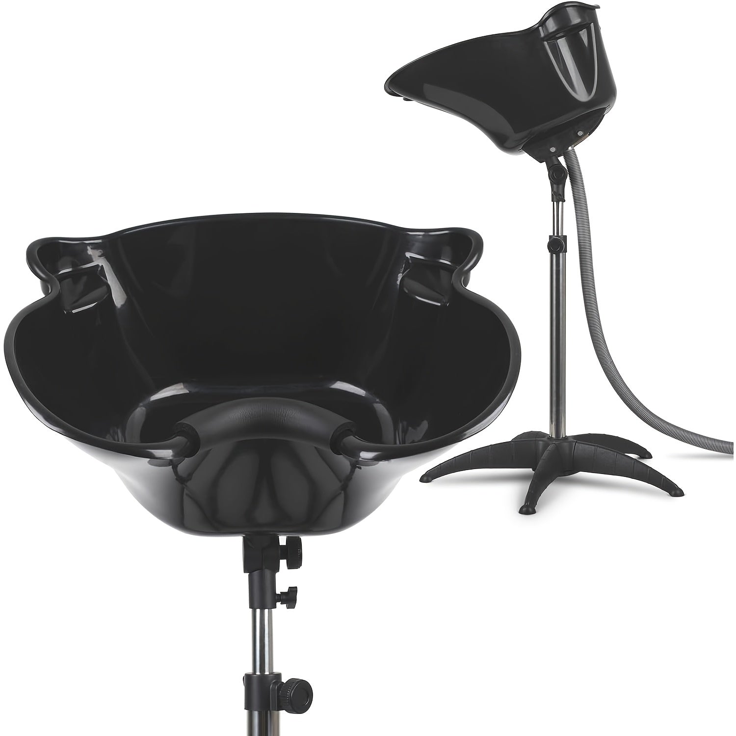 TEMU Portable Shampoo Bowl, Height & Angle Adjustable Salon Shampoo Bowl Set With Drainage Basin For Hairstylist And - Normal Hair Types