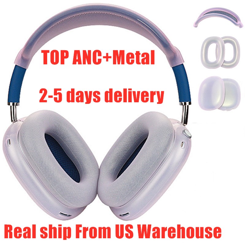 USA Stock for Airpods Max 2 3 4 Bluetooth Metal ANC Headphone Earbuds Accessories Transparent TPU Silicone Case AirPodsPro Max Noise Cancelling Head