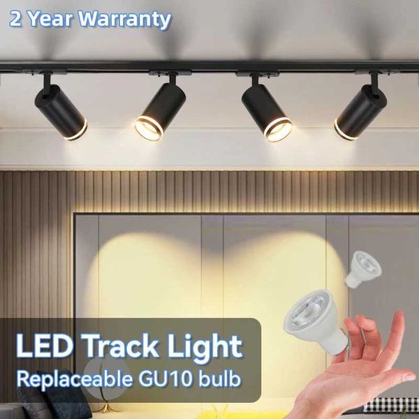 Track Light Led Ceiling Lamp Track Lamp GU10 Replaceable Bulb 85-265V Spotlight Ceiling Lighting for Living Room Clothing StoreCL240730