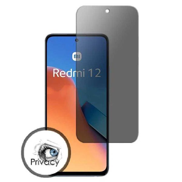 Cell Phone Screen Protectors Anti-Spy Screen Protector For Redmi 12 5G Privacy Tempered Glass For Redmi 12C Redmi12 Anti-Glare Peeping Prote