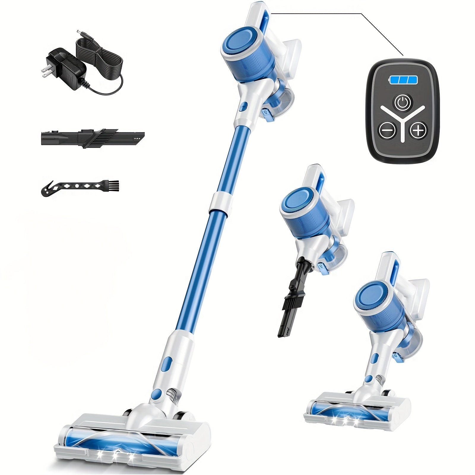 TEMU Cordless Vacuum Cleaner For Home - Powerful, Max 65kpa Stick Vacuums Lightweight With Detachable Battery Display, Max 45mins , 8in 1 Handheld