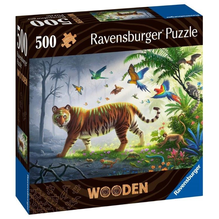 Ravensburger Jungle Tiger Wooden Jigsaw Puzzle - 500 Pieces
