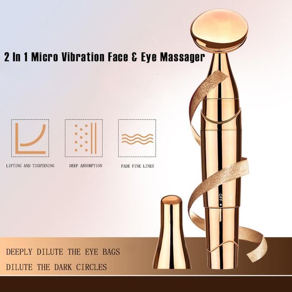 Face Care Devices 3D Vibrating Face Machine 2 in 1 Face Eye Introducer Wrinkle Reducer Body Massager Beauty Device Skin Care tool 230717