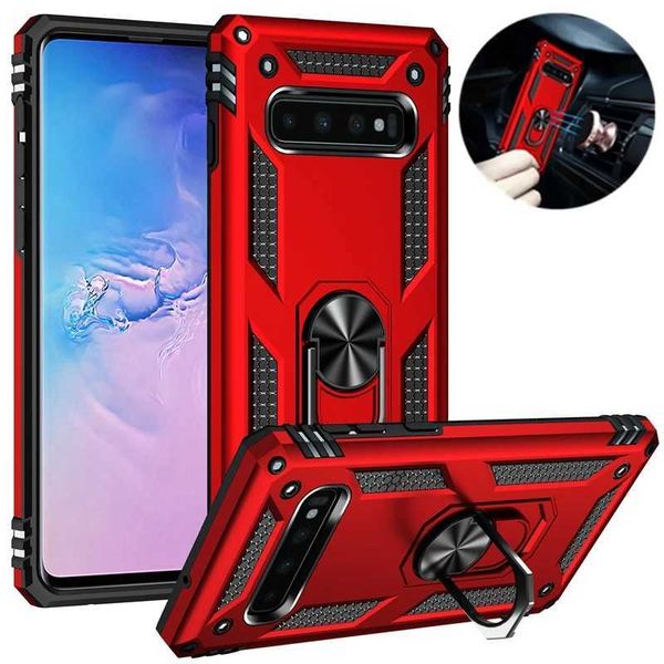 Suitable for Galaxy S8 S9 S10 Plus phone cases armor magnetic ring holders and holder phone cases M241209