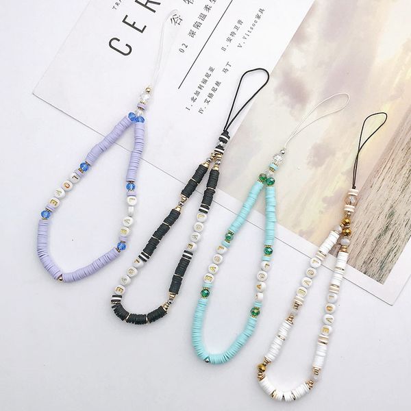ddmygifts &#039;s new color soft pottery LOVE chain handmade DIY bead string phone case beauty material A