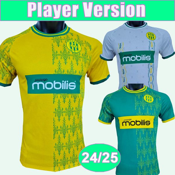 24 25 Kabylie REDJEM Mens Player Soccer Jerseys BOUDEBOUZ Home Away Green Version Football Shirts Short Sleeve Adult Uniforms