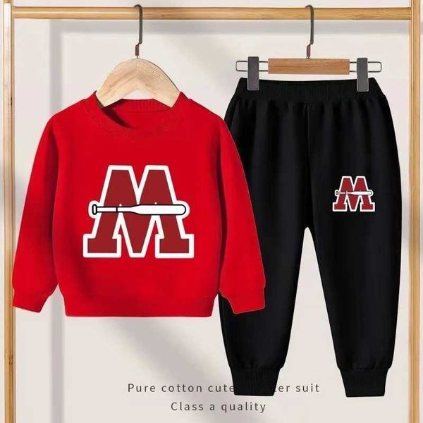 Autumn Kid Boy Clothes Set Children Girls Letter Printed Sweatshirts Pullover Top And Pants 2pc Suit Baby Top Bottom TracksuitsXJ241216