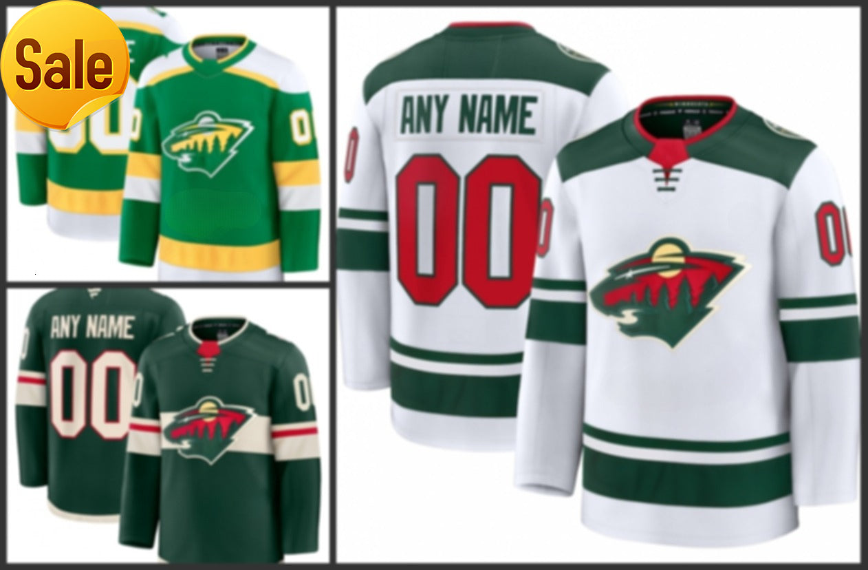 2025 Wild Hockey Jersey Kirill Kaprizov Brock Faber MarcAndre Fleury Mats Zuccarello Jake Middleton Matthew Boldy Filip Gustavsson Alternate Premium