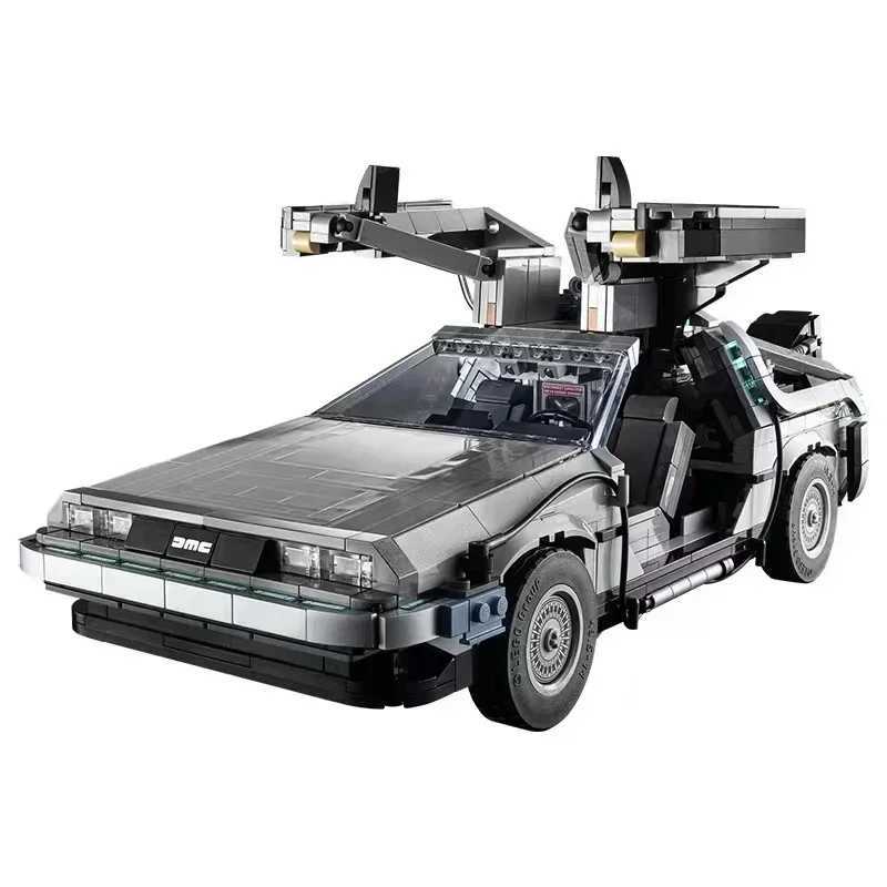 10300 DeLorean Back to Future Time DMC-12 hine Sports Car Building Blocks Suitable for Childrens Christmas Toy Set building blocks